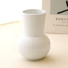 室內裝飾品 陶瓷花瓶, 純白色