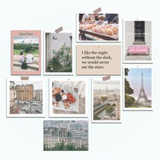 멜팅스튜디오 파리감성 홈카페 인테리어 엽서 10종세트