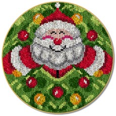 알로데 푹신한 라운드 카페트 DIY 스킬 자수 세트 중국어버전, NO 07(흰색인쇄메쉬), 1세트