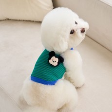 베니즈 강아지 디즈니 미키 돌 크롭 탑, 그린, 1개