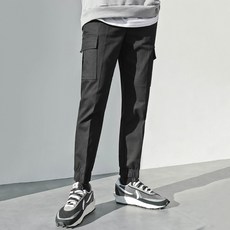 Mantime 男款高級工裝彈性束口褲