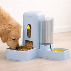 doongdoongpet 寵物牆角型半自動飲水餵食器