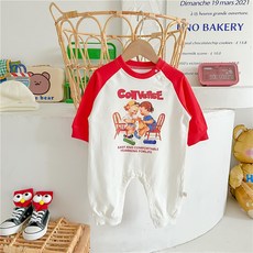 베베니즈 유아용 프린팅 나그랑 스냅 우주복