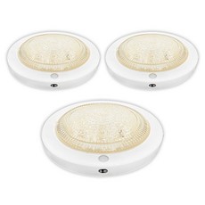 LED 원형 센서등 15W, 화이트 + 주백색, 3개