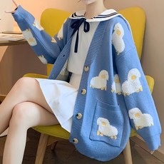 루나글램 임산부 걸즈 램 패턴 가디건 sgx312