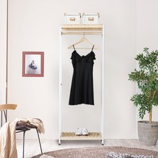 TREESTORE 鐵製更衣室層架衣架 600, 白色