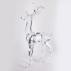 聖誕水晶麋鹿飾品, 透明（B型）, 1個