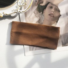 簡約素色寬版運動髮帶 mj-008, 咖啡色, 5個