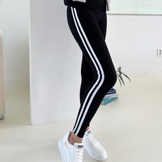 DIAMIGNON 女款高腰雙線九分內搭褲