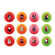 Volvik VIVID花牌 紅色3款 + 橘色3款 + 款色3款 + 綠色3款組合, 混色, 1組