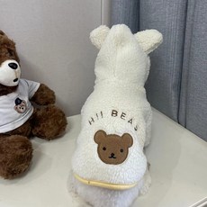 코코스튜디오 코코 하이 베어 뽀글 후드 자켓, 아이보리, 1개
