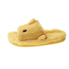 헤스티아 뾰족상어 털 실내화, 옐로우, 1개