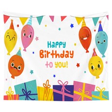 페이토 해피 생일 태피스트리 배경 현수막, H5