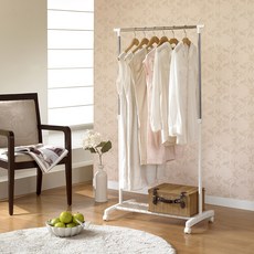 HOMENHOUSE Prime 單桿移動式掛衣架, 白色