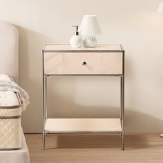 윌로우 저스틴 협탁 605 x 685 mm 방문설치, 베이지, 1개