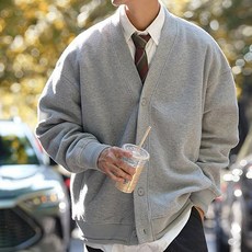 男士DM時尚寬鬆V領開襟衫