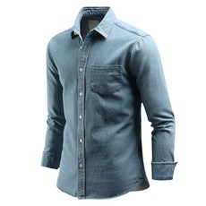 DAKUANG 男款牛仔長袖襯衫 C02D14_sd1874