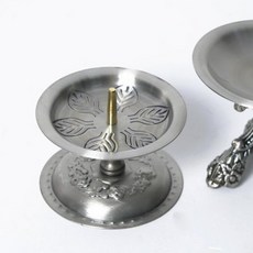 아뜰라임 오리엔탈 촛대 클래식 앤틱 캔들 홀더 중, 실버