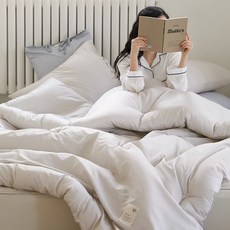 BasicTone 紐約市條紋柔軟四季薄被, 米色