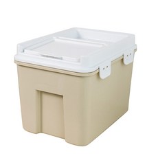 寵物飼料收納桶 大型 YT_RA1678, 卡其米色, 10L