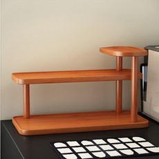 soonZAM 桌上型多功能收納整理迷你置物架, 自然色, 3層