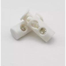 Misoroun 橢圓形繩長調節扣 24 x 9 x 4.5 mm, 白色, 5個