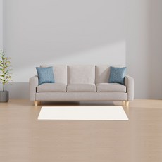 마켓플랜 미끄럼방지 거실 매트, 크림아이보리