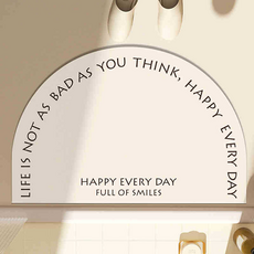 쿠미핸즈 라이프 규조토 욕실 빨아쓰는 화장실 주방 발매트, 반원