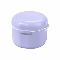 【E.dot】雙層牙套清潔收納盒/置物盒, 1入, 牙套收納盒, 牙套清潔盒, 牙套置物盒, 紫色