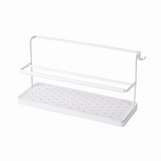 Homely Zakka 日式簡約鐵藝多功能雙層瓶罐瀝水架, 1個, 白色