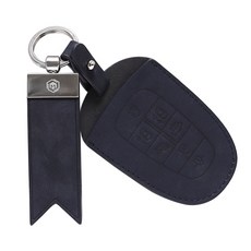 메이튼 제네시스 자동차 스마트 키 케이스 가죽 홀더, 스톤블루, GNS 06 B타입