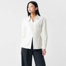 미쏘 여성용 반집업 스트랩 면 셔츠