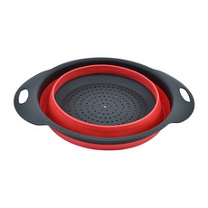 로라제이 접이식 야체 세척 바구니, 레드, 1개