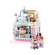 LOZ 遊樂園系列迷你10座遊樂園小吃店, 1個, 01.遊樂園小吃場