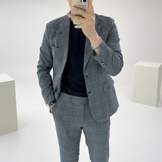 Adore Classic 男士Paradigm格紋休閒高級大尺碼西裝套裝