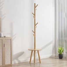 Mabso Shop 木質設計感性立式衣架 BRP063, 淺木色