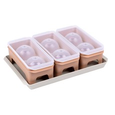 incoc 大冰塊模具 3入 + 托盤組, 沙棕色, 1個