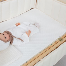 AiRabbit 嬰兒防滑純棉防水墊, 白色, 1個