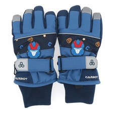 Hello Carbot 孩童 Jack 套組 Bang 圖案滑雪手指手套 50018