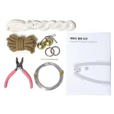 Mellowstory Stationery 針織字母避邪明太魚DIY套組, 燕麥色, 1套