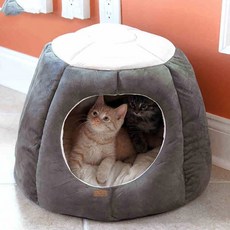 Ding Dong Pet 貓咪布丁屋, 1個, 灰色