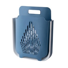 Minsung Company 折疊式收納洗衣籃, 藍色, 1個