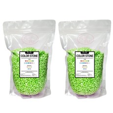 로라펫 수족관 장식 컬러 스톤 파우치, 애플그린, 2개