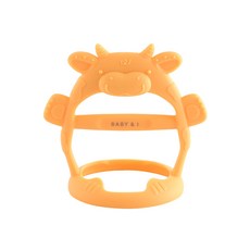 베이비앤아이 실리콘 카우 손목 치발기, 바나나크림, 1개