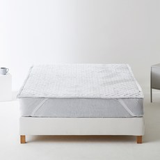 La Pomme Nuage長毛超細纖維吸濕發熱鬆緊帶床墊, 淺灰色