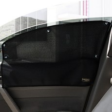 본투로드 부직포 윈도우 썬블록 1 + 2열 좌우 세트 쏘나타 뉴라이즈 17년 3월~19년 3월, 블랙, 1세트