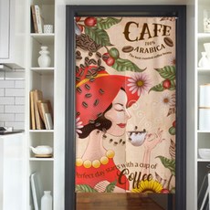 搭配創意咖啡廳風格餐廳亞麻窗簾門簾, 2859