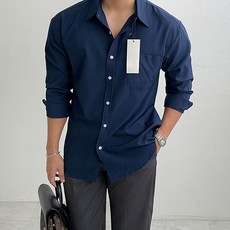 Namjadaing 男性防皺基本款寬鬆版休閒襯衫