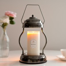 the Sweet 開關觸控式加熱燭燈 黑色 +蠟燭 L號+燈泡組 2入, 嬰兒爽身粉