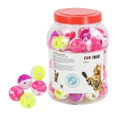 SP311寵物貓咪興趣誘發鈴铛玩具, 混色, 60個